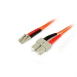 Cavo Patch Fibra Ottica Duplex Multimodo 50/125 2m LC - SC OM2 LSZH Arancione Cavo Patch Fibra Ottica Duplex Multimodo 50/125 2m LC - SC OM2 LSZH Arancione