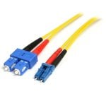 Cable de red LC-SC monomodo 1 m amarillo dúplex OS1 LSZH StarTech.com