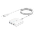 Tucano MA-DEGAN100-EU-W Adaptador de Carregamento 100W com Quick Charge 3.0, 3xUSB-C e 1xUSB-A Branco