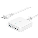 Fonte di Alimentazione Tucano 100W Quick Charge 3.0 MA-DEGAN100-EU-W 3x USB-C 1x USB-A Bianca Fonte di Alimentazione Tucano 100W Quick Charge 3.0 MA-DEGAN100-EU-W 3x USB-C 1x USB-A Bianca