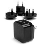 USB-Ladegerät StarTech.com USB2PACBK Schwarz 2 USB 17W Universal Reiseadapter AC
