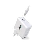 Cargador Urban Factory CYCLEE Universal 65W USB-C AC Blanco Cable 2 m