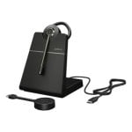Auriculares Jabra Engage 55 SE inalámbricos USB-C para oficina y casa con soporte negro