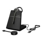 Auriculares Jabra Engage 55 SE inalámbricos DECT para oficina y teletrabajo con Cancelación de Ruido negros