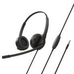 Auscultadores USB com fio Creative Labs HS-230 com conector de 3,5 mm, cancelamento de ruído, chamadas e música, preto