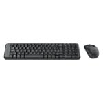 Tastatur Membran Logitech MK220 QWERTY International EER Wireless mit Maus Schwarz