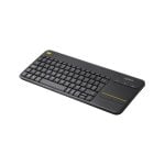 Tastiera a membrana Logitech K400 Plus Layout UK wireless con touchpad integrato nera