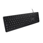 Teclado de membrana V7 KU350ES Layout ES resistente a salpicos e patas ajustáveis