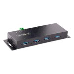 Hub USB 3.0 Industrial Startech 4 Puertos 5Gbps Montaje en Pared/Escritorio/DIN
