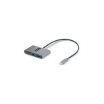 Hub USB-C StarTech 4 Puertos 2x USB-A 2x USB-C 5Gbps Power Delivery 100W Gris
