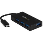 Hub USB-C StarTech 4 Puertos USB 3.2 Gen 1 5Gbps Negra Alimentación 20W