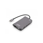 Hub Urban Factory 5 puertos 5 Gbit/s modelo TCM16UF USB-C HDMI VGA Lector SD Ethernet Audio