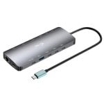 Dockingstation i-tec Metal USB-C Nano 3x Display 2x HDMI 1x USB-C 140 W Aluminium Grau