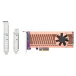 Tarjeta de expansión interna QNAP PCIe Gen3 x4 M.2 NVMe 2 ranuras disipación activa QM2-2P-344A
