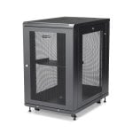 Armadio rack StarTech RK1833BKM con serratura 18U nero ruote gestione cavi 450 kg