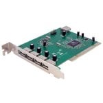 Tarjeta PCI USB 2.0 StarTech VT6212 7 Puertos 4 Externos 3 Internos Green Plug and Play