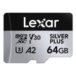 Scheda MicroSD Lexar Professional SILVER PLUS 64GB UHS-I 205MB/s 100MB/s V30 A2 Scheda MicroSD Lexar Professional SILVER PLUS 64GB UHS-I 205MB/s 100MB/s V30 A2