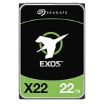 Disco Duro Seagate 22TB HDD 7200rpm SAS Exos X22 512MB 3.5" Transfer 6Gb/s Protezione Dati