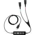 Cabo de Formação Jabra Link 265 USB2.0 Preto 2x QD Macho Plug and Play