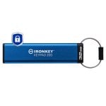Unidad Flash USB Kingston IronKey Keypad 200 32GB USB 3.2 Gen 1 Azul Cifrado FIPS 140-3 PIN
