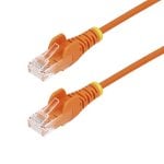 Cable Ethernet Cat6 StarTech 15m Naranja Slim 28AWG RJ45 LSZH PoE++ 100W