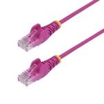 Cable Ethernet Cat6 StarTech 15m Rosa Slim 28AWG LSZH PoE++ 100W RJ-45 x2