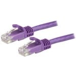 Cable de red StarTech N6PATC15MPL Cat6 15 m RJ45 UTP PVC púrpura PoE