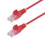 Cable Ethernet Cat6 StarTech 15m Rojo Slim LSZH Snagless PoE++ UTP 28AWG cobre