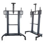 Soporte de pantalla Newline HW86 aluminio y hierro ajuste de altura 55" a 100" ruedas