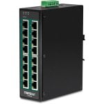 Switch TRENDnet TI-PG160 16 Puertos Gigabit DIN-Rail PoE+ Industrial IP30 240W
