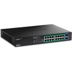Switch Trendnet TPE-TG182ES Gestionado 16 Puertos Gigabit PoE+ Rack 2 SFP