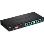 Switch Trendnet TPE-LG80 8 Puertos Gigabit PoE+ Sin Ventilador Metal Larga Distancia