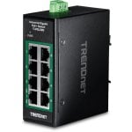 Switch Trendnet TI-PGLC80 8 Puertos Gigabit PoE+ Full Duplex Industrial