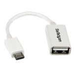 Adaptador Micro USB OTG StarTech UUSBOTGW branco 12 cm macho-fêmea USB 2.0