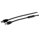 Cabo USB StarTech.com USB2HAB50AC Ativo 15m USB A Macho para USB B Macho, Preto Alumínio