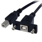 Cavo USB StarTech USB B USB B 0,3 m Maschio Femmina Montaggio Pannello 2.0 Nero Cavo USB StarTech USB B USB B 0,3 m Maschio Femmina Montaggio Pannello 2.0 Nero