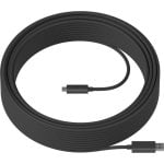 Cable USB Logitech 939-001802 25 m USB A a USB C óptico reforzado 10 Gbit/s grafito