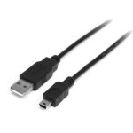Câble USB StarTech USB 2.0 A vers Mini B 2 m Noir 480 Mbit/s