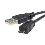 Cabo USB A para Micro USB B StarTech 1m Preto Transferência 480 Mbit/s
