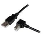 Cabo USB StarTech.com USB 2.0 Tipo A para B Ângulo Direito 2m Preto