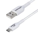 Cabo USB StarTech.com USB-A para USB-C 2m Branco Carga Rápida 3A TPE