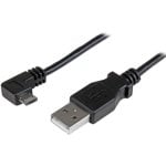 Cabo Micro USB StarTech 0,5 m USB A para Carregamento e Sincronização Ângulo Direito Preto