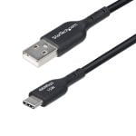Cabo USB A para USB C StarTech.com 0,15 m 3A 15W Preto Níquel USB 2.0