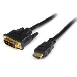 Cable HDMI vers DVI-D StarTech 5m Bidirectionnel Connecteurs Or Noir
