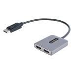 Hub DisplayPort StarTech.com MST 2 Puertos HDMI 4K 60Hz HDR 0,3 m Negro Gris