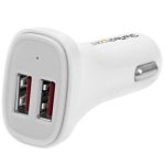 Carregador Auto USB Dupla Porta Startech 24W 4.8A Branco Smart IC