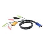 KVM Kabel Aten 1,8 m USB Audio VGA Schwarz HDB-15 zu SPHD-15 2x3.5mm Stecker