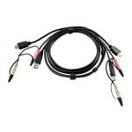 Cable KVM ATEN HDMI USB 1.8 m Negro con audio USB A/USB B 2x3.5mm macho
