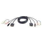 KVM-Kabel ATEN 3 m DVI-I USB Audio Schwarz Kompatibel mit CN8600 CS1182 CS1184 CS1768 CS1788