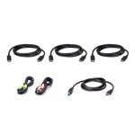 Kabelsatz KVM ATEN 2L-7D02UDPX6 DisplayPort Triple Display USB 1,8 m Schwarz